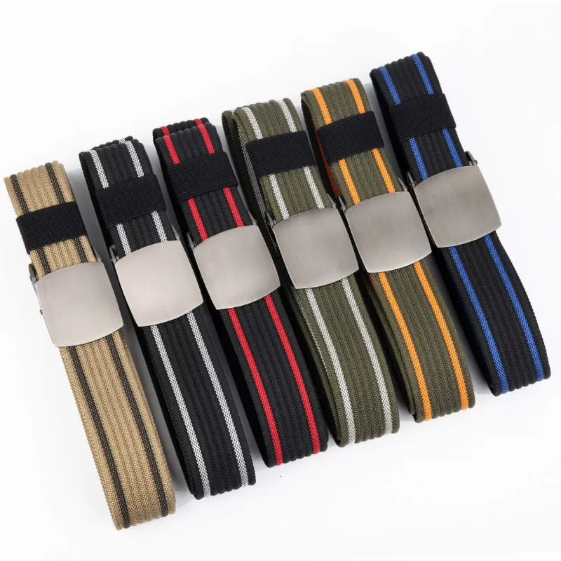 

Men and Women Nylon Belt Fashion Automatic Buckle Belts Women Outdoor Tactical Belt Military Male Strap Waist Belts Alloy Buckle