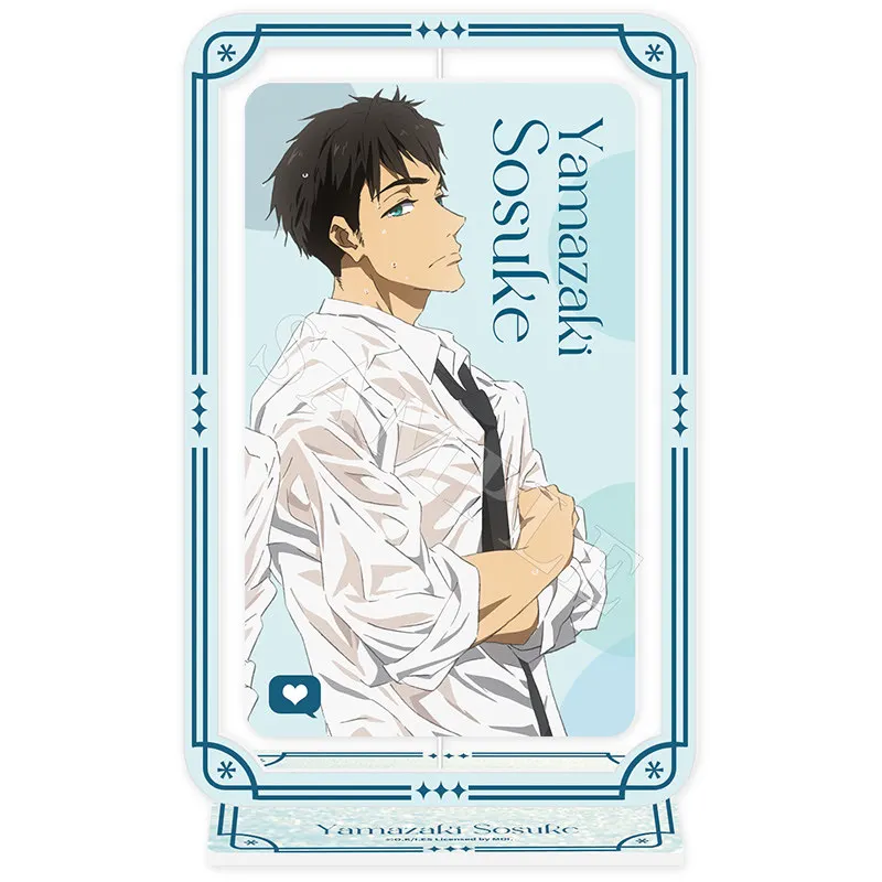 Фото Аниме бесплатно! Коллекция акриловых брелоков-подставок Iwatobi Swim Club Rei Ryugazaki с эффектом мокрой ткани, прямоугольные, для декора стола №4