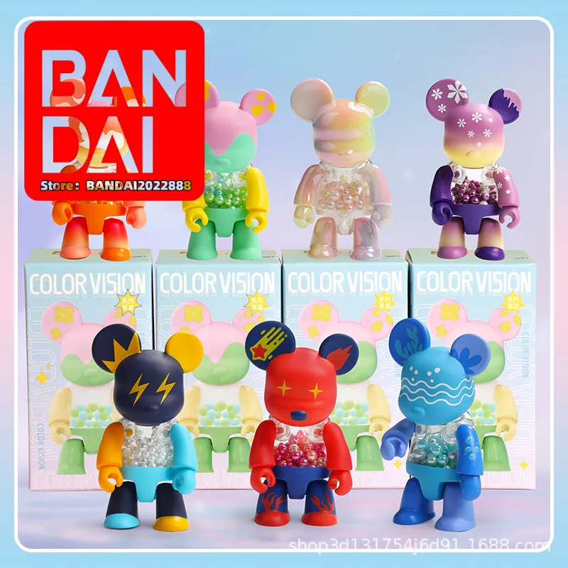 

QEE Transparent Genuine Blind Box Famous Fashion Play Hand Office Violent Bear Bearbrick Desktop Decoration Internet-Famous Doll