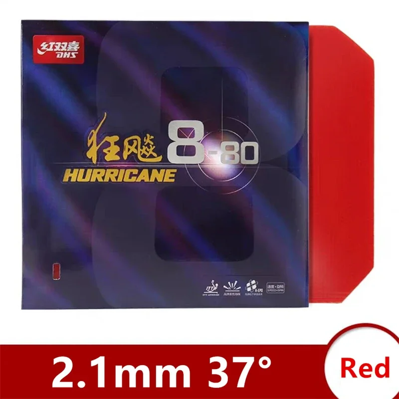 DHS Hurricane 8-80 Резиновая губка для настольного тенниса с шипами 2 1 мм 37 ° 38 Резиновые