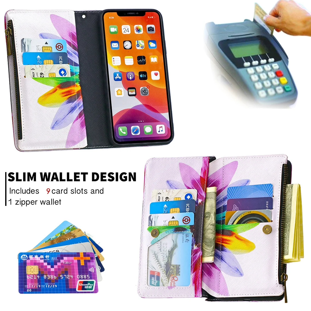 Luxury Leather Wallet For Huawei P40/P40 Lite/P40 Pro/P40 Lite E/Y7P Case Magnetic Flip Wallet Card Stand Cover Mobile