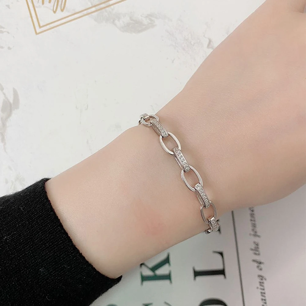 Шипей хип-хоп рок Стерлинговое Серебро 925 пробы Искусственный драгоценный камень