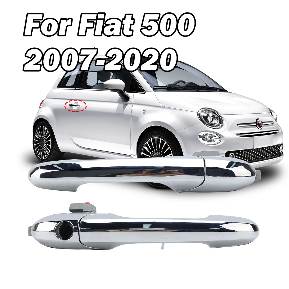 Хромированная внешняя дверная ручка для Fiat 500 2007-2020 сменные автомобильные