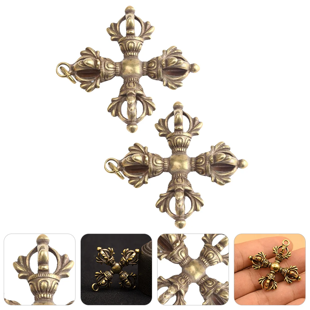 

Demon Pestle Pendant Religious Keyring Charms Keychain Brass Buddhism Craft