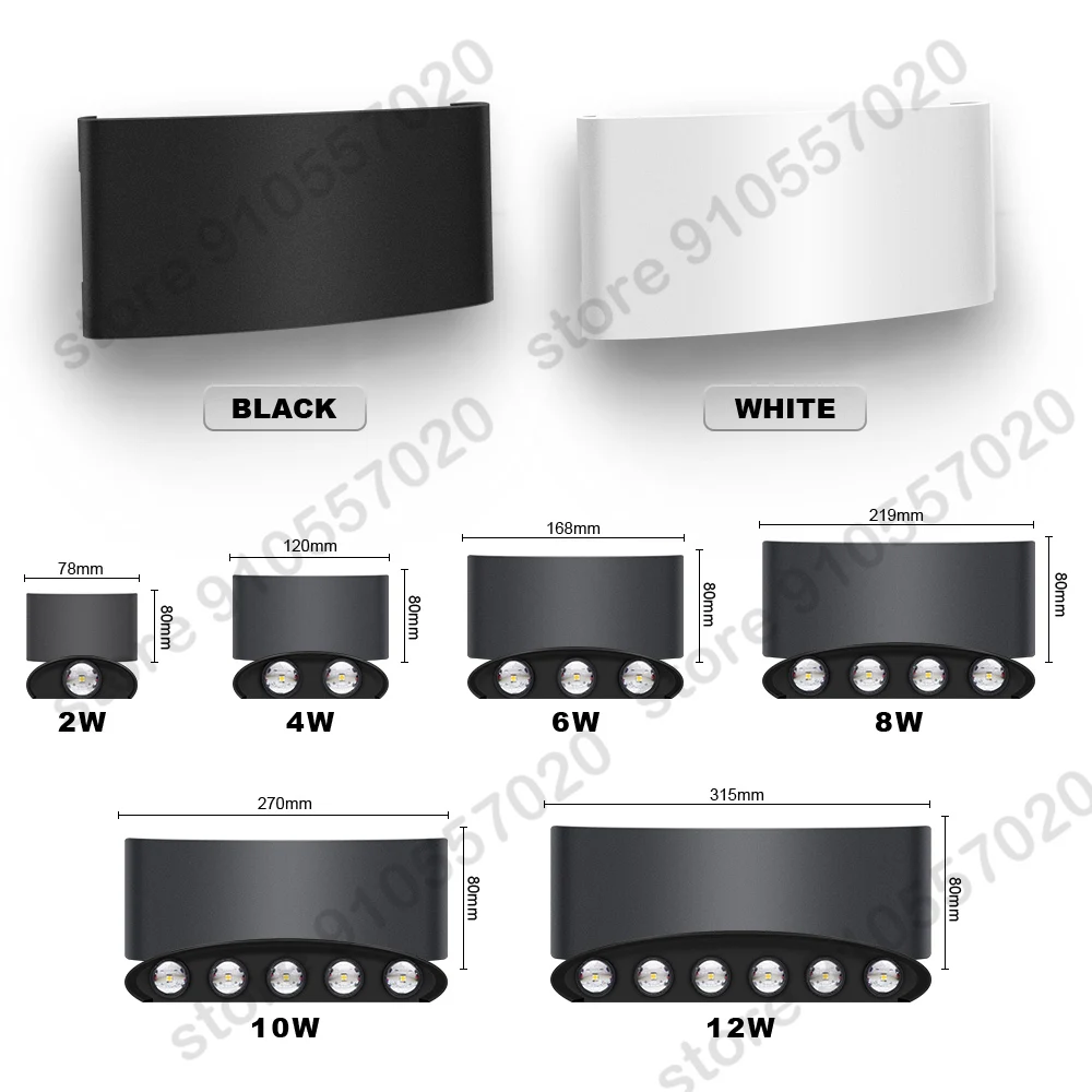 

LED Wall Lamp Outdoor Waterproof Modern Simple Aluminum Indoor Living Room Bedroom Bathroom Corridor Decor Wall Light