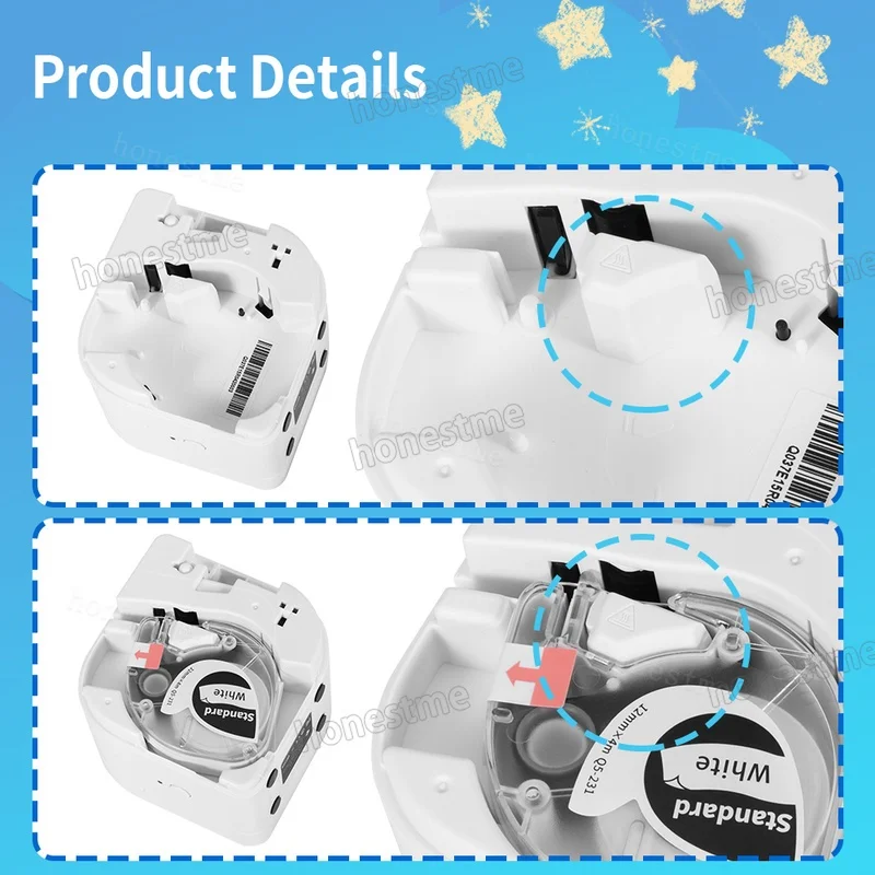 Совместимая с Phomemo лента для этикеток Сменные ленты P12 &amp DYMO Letratag сменные насадки