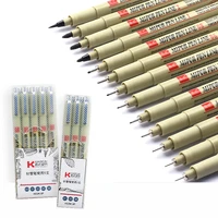 3 12pcs black pen waterproof hand drawn design needle pen fineline pen brush drawing stationery office supplies