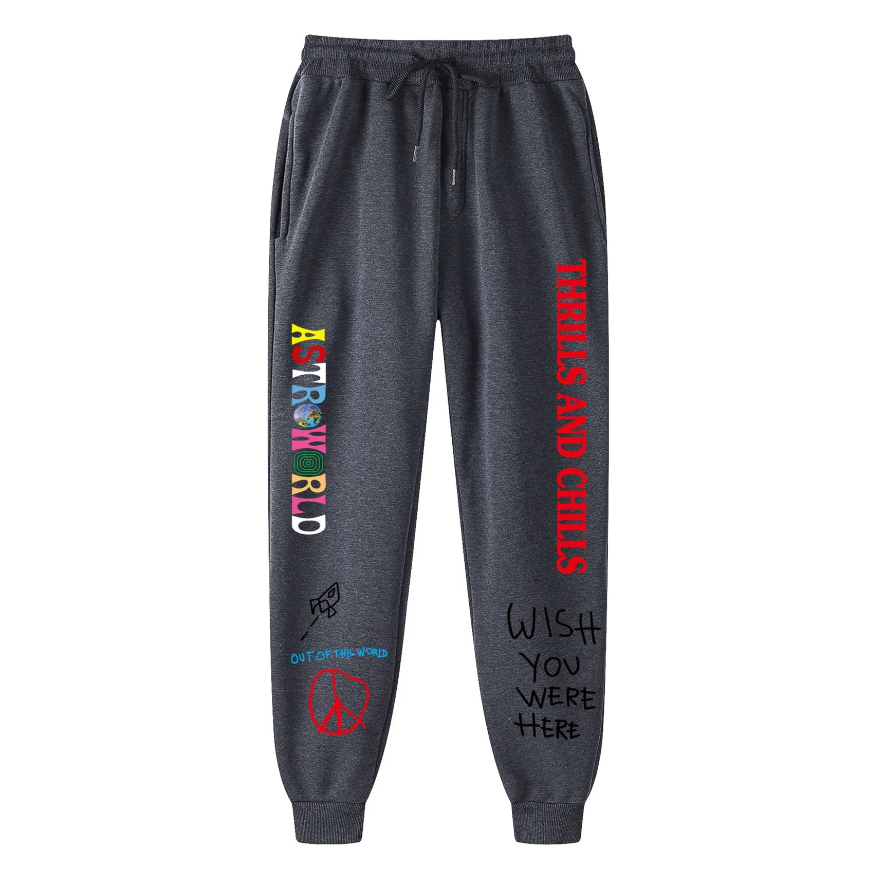

Sweatpant Autumn And Winter Fleece trousers Jogging TRAVIS SCOTT ASTROWORLD Letter printing Pants Men Women Streetwear Sweatpant