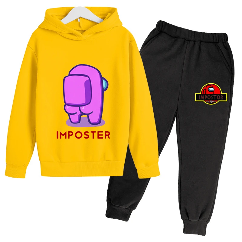 

Boys Girls Clothes Baby Winter Among Us Set Print Long Sleeve Hoodies + Pants For Children 2 PCS Video Game Outwear 4-14 Years