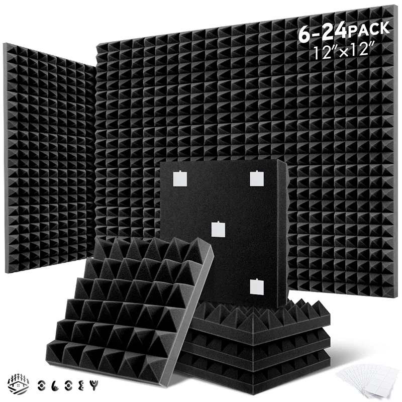 Звукоизоляция лечебная пена 6/12/24 шт. для студийной комнаты звукоизоляция лечение