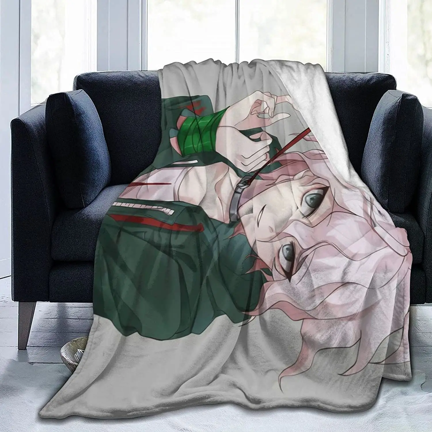 

Nagito Komaeda Fluffy Soft and Comfortable Blanket, Anime Warm Embrace of Sympathy