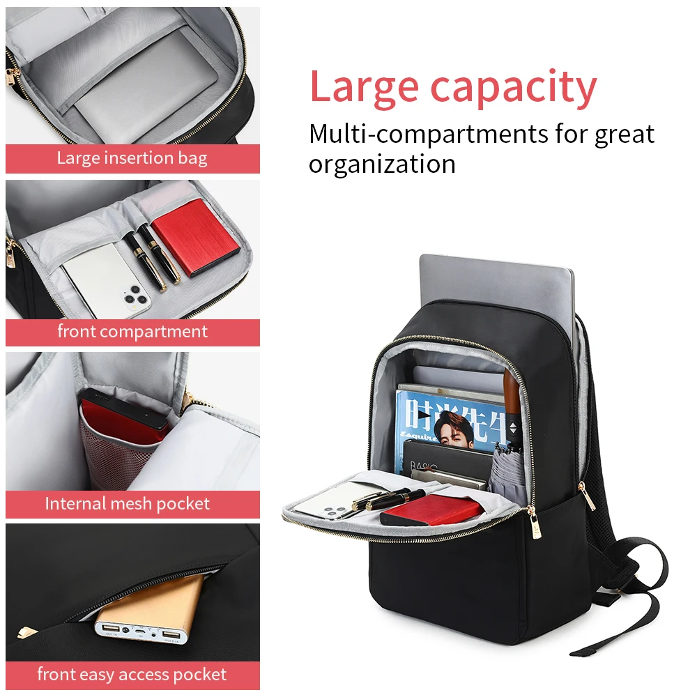 Winner Durable 13.3 14 15.6 Inch Waterproof Laptop Backpack Men and Women Daily Business Office School Backpacks Computer Bag