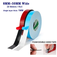 20mroll 1mm thickness super strong pe sponge double side adhesive foam tape for mounting fixing autobillboardsplastic parts