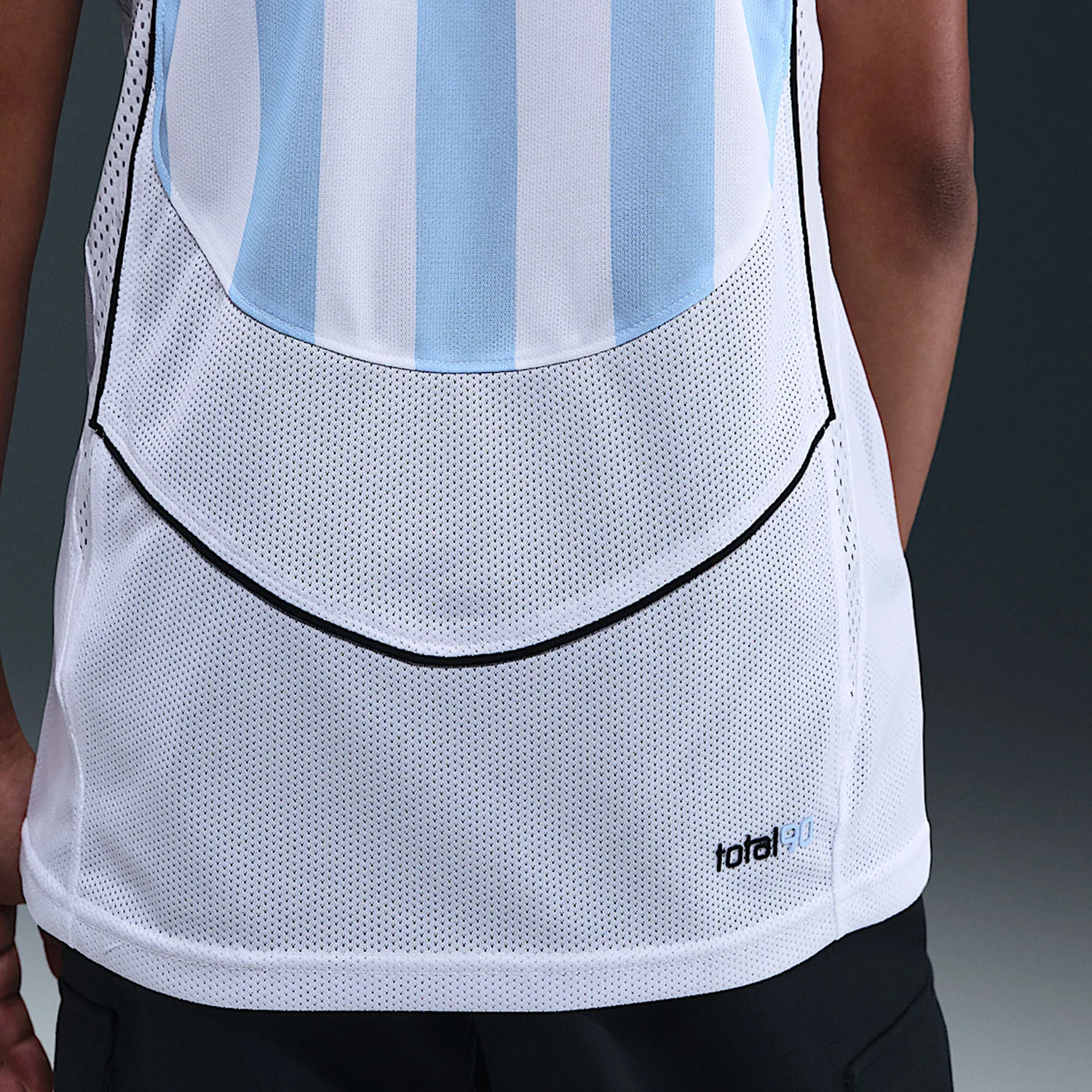 Оригинальная детская футболка Nike Dri FIT из дышащей сетчатой ткани с короткими рукавами и полосками, модель II9784-422. (art.: 3920dcdbce43d) - 3920dcdbce43d