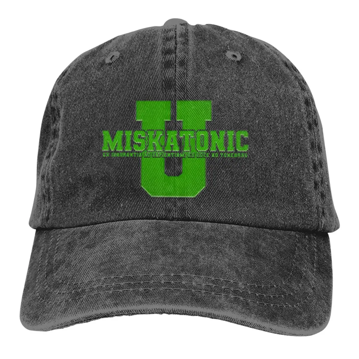 

Washed Men's Baseball Cap U Trucker Snapback Caps Dad Hat Miskatonic University Arkham Golf Hats