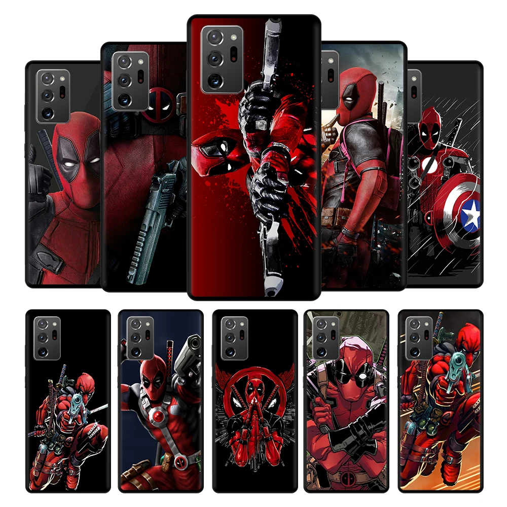 

Deadpool Marvel Case Cover for Samsung Galaxy Note 10 20 8 9 10+ Ultra F12 F22 M30s M11 M22 5G Shockproof Official Fashion Soft