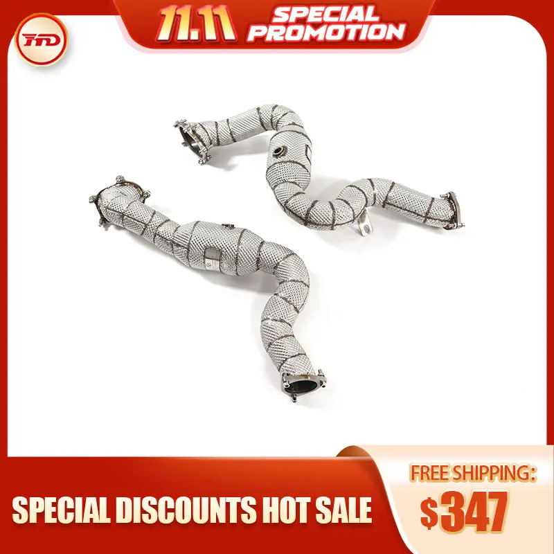 

HMD Exhaust System High Flow Performance Downpipe for Audi RS6 RS7 C7 2013-2020 Without Catalytic Converter Header