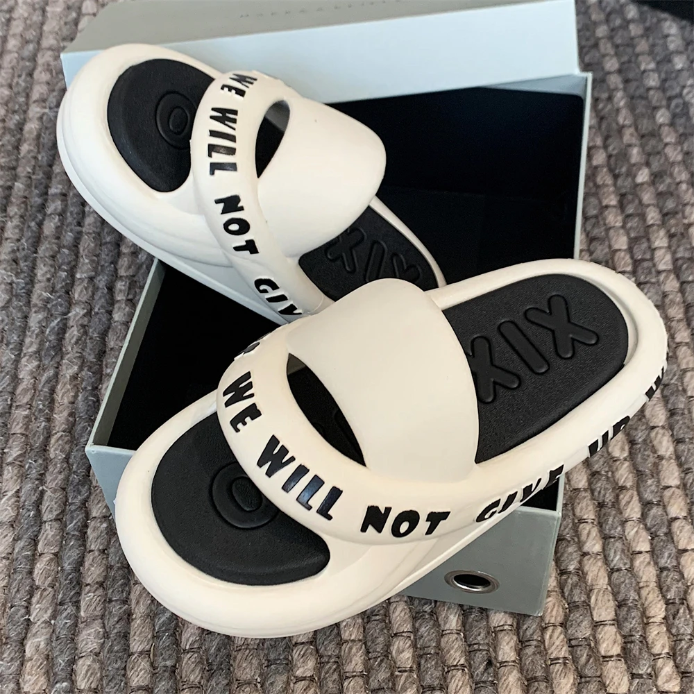 

Мужские летние тапочки ollywalls EVA, 3 см, утолщенная подошва, Нескользящие шлепанцы, мужские пляжные спортивные тапочки для улицы, мягкие и удобн...