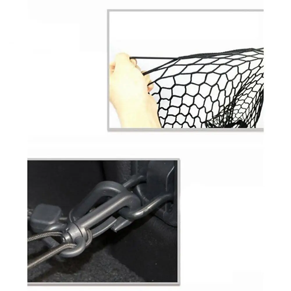 

Durable Car Storage Bag Elastic Flexible Car Rear Cargo Trunk Storage Organizer Net with Hooks Auto Accessories