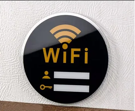 Индикатор сигнала Интернета в общественных местах акриловый знак Wi-Fi пароль
