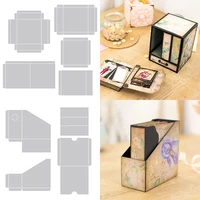 album photo foldable box plastic stencil outer casing drawer drawing sheet for diy scrapbooking cardmaking 2022 new arrival
