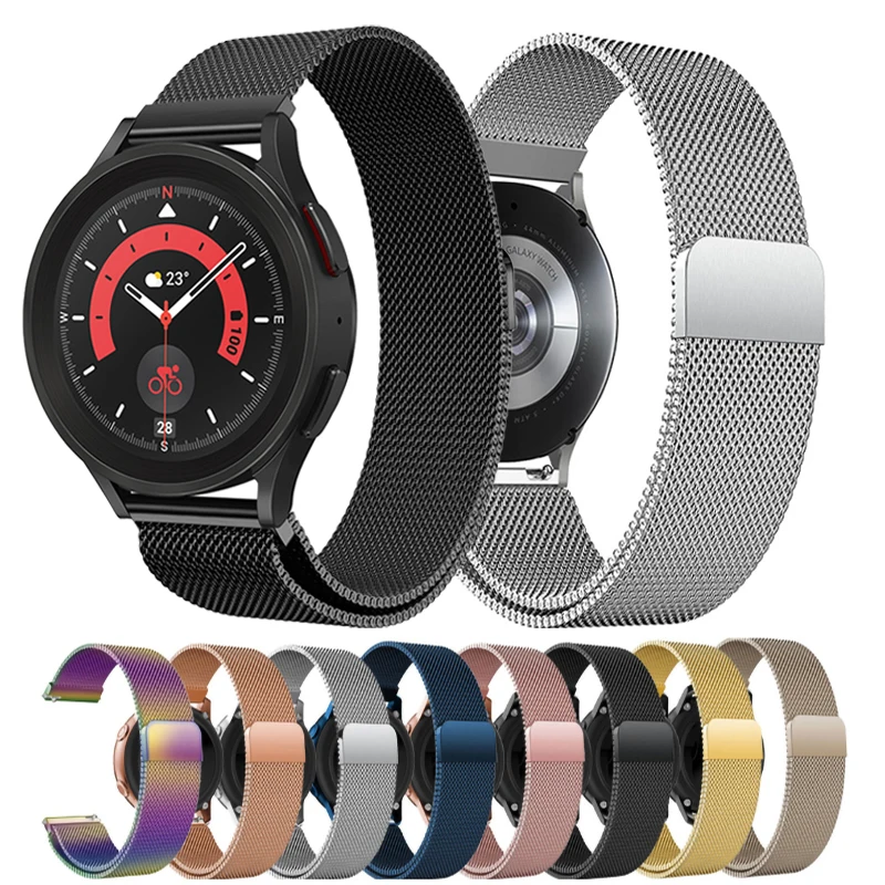 Ремешок Миланская петля для Samsung Galaxy watch 4/5/3/pro 45 мм/active 2/classic/gear s3 frontier 22 мм/20 мм