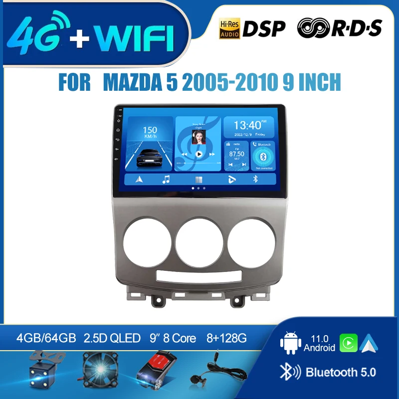 

QSZN Android 13 Car Radio For 2010 MAZDA 5 Multimedia Video Player Navigation 2din Carplay Stereo Audio