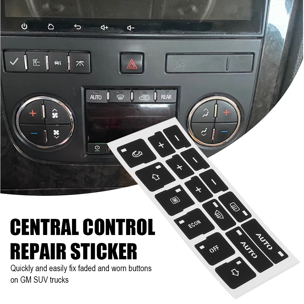 16 клавиш автомобильные наклейки для кондиционера кнопки ремонта A4 B6 B7 2000 2001 2002 2003