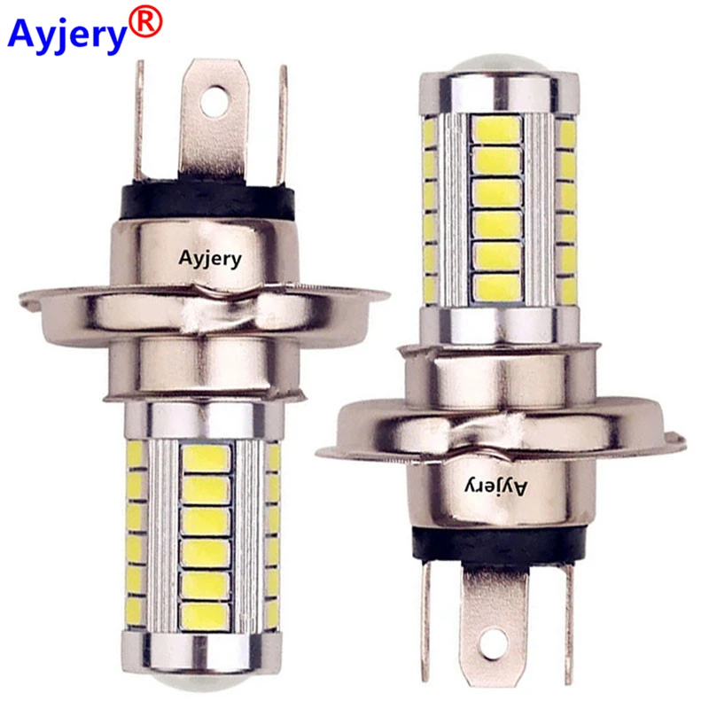 AYJERY 10 шт. большая акция H4 H7 H8 H11 HB3 9005 Автомобильные HB4 9006 33 SMD 5630 Светодиодный