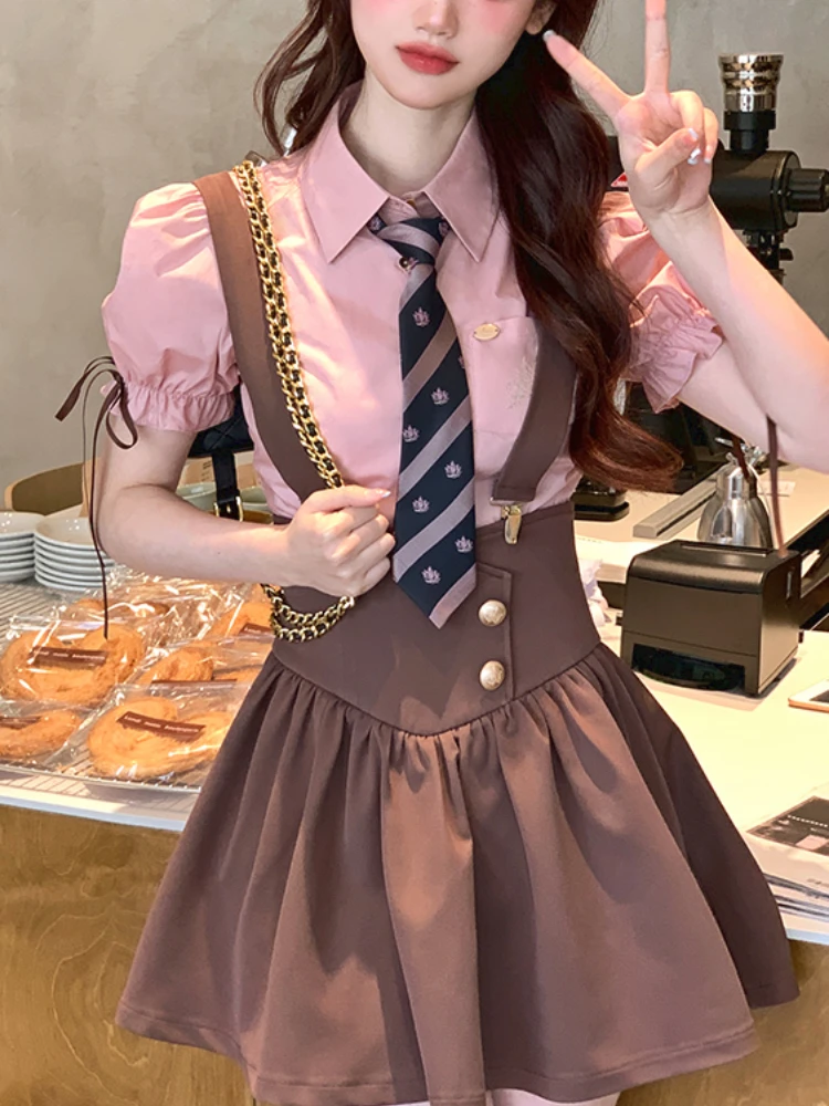 Летний милый комплект из двух предметов для женщин повседневный Женский