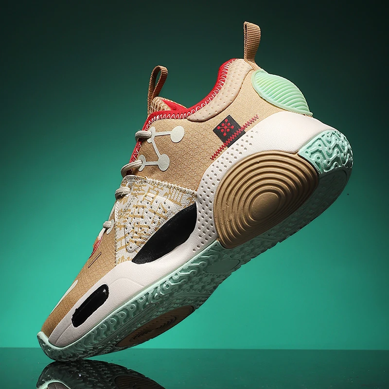 

High Quality Comfortable Breathable Basketball Shoes 2023 Spring New Mens Sports Fashion Anti-slip Rubber Outsole Shoes 36-45