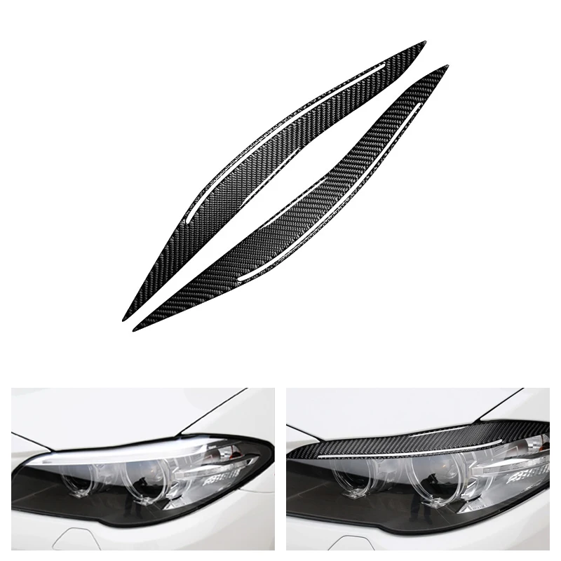 

Applicable to BMW 5 series F10 accessories 2010-2012 2013 2014 2016 real carbon fiber headlamp eyebrow eyelid bumper trim