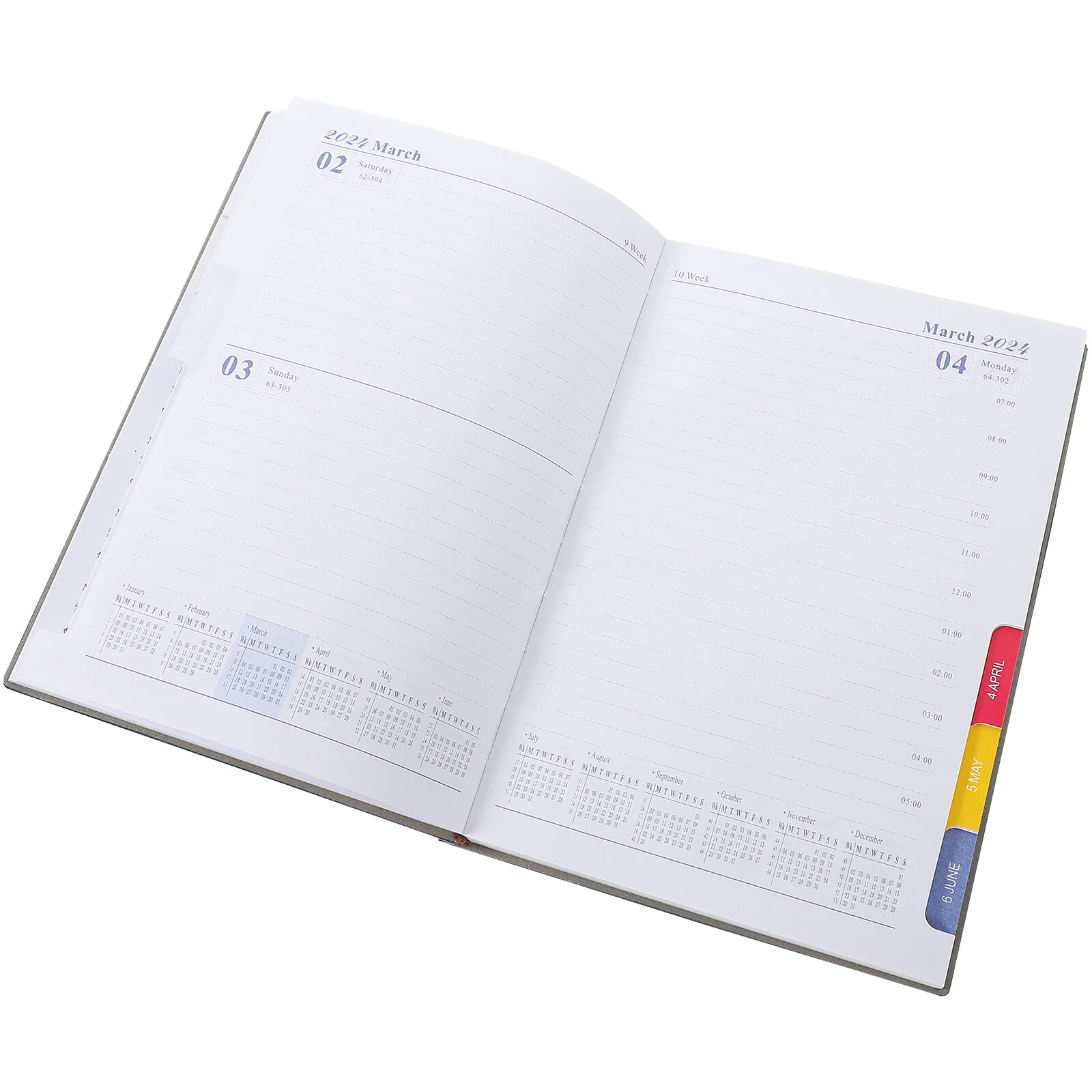 

Schedule Convenient Spiral Notebooks Portable Books Organizer English Notebook 2024 Daily