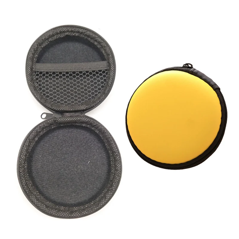 

Earphone Holder Case Round Storage Carrying Hard Bag For Home Sewing Accessories Earbuds Memory Card USB Cable Bead Box Package