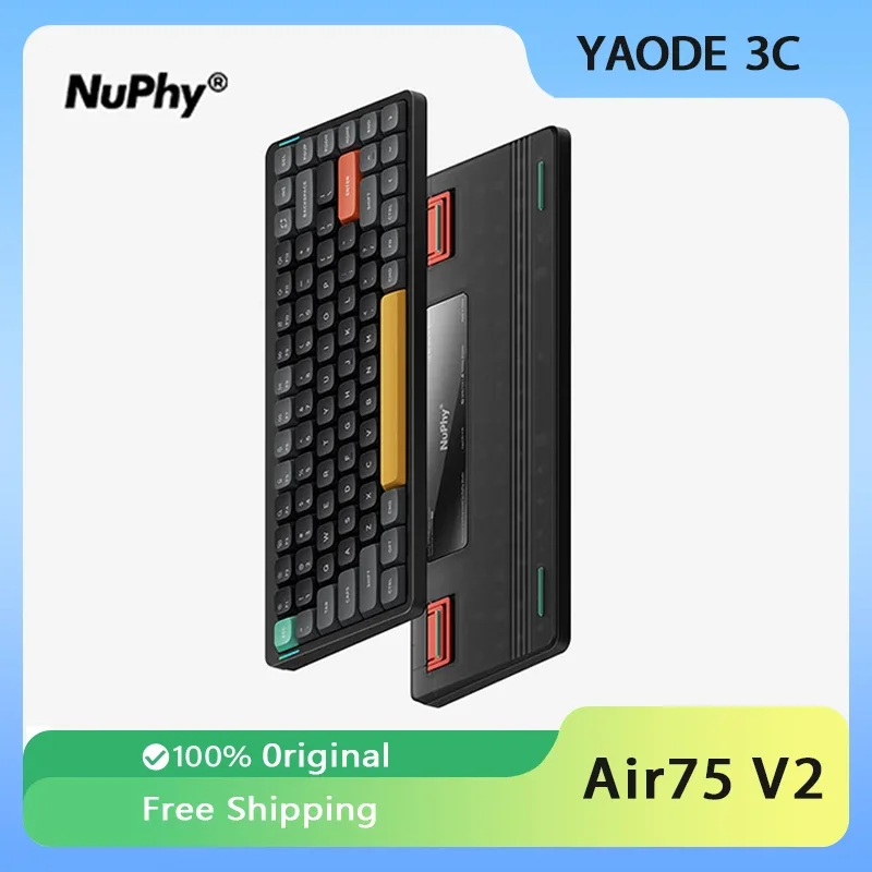 Механическая клавиатура NuPhy Air75 V2 беспроводная Bluetooth 3 режима RGB горячая замена 2 4