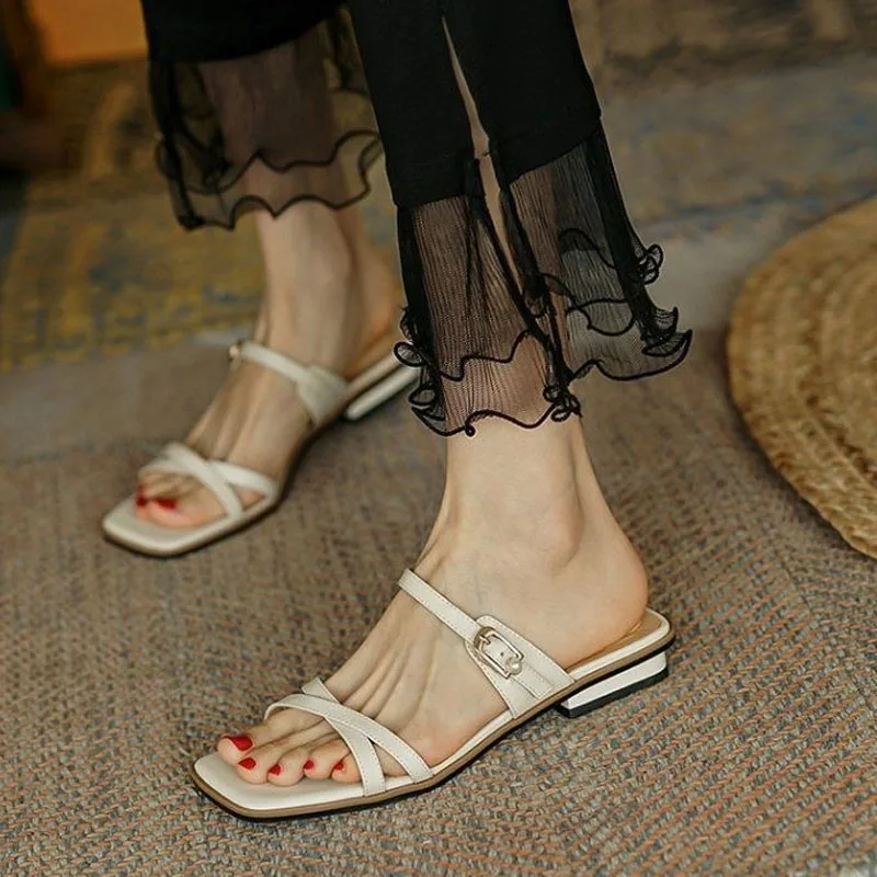 

Шлепанцы женские в стиле ретро, сандалии на плоской подошве, модные роскошные дизайнерские тапочки, летняя обувь