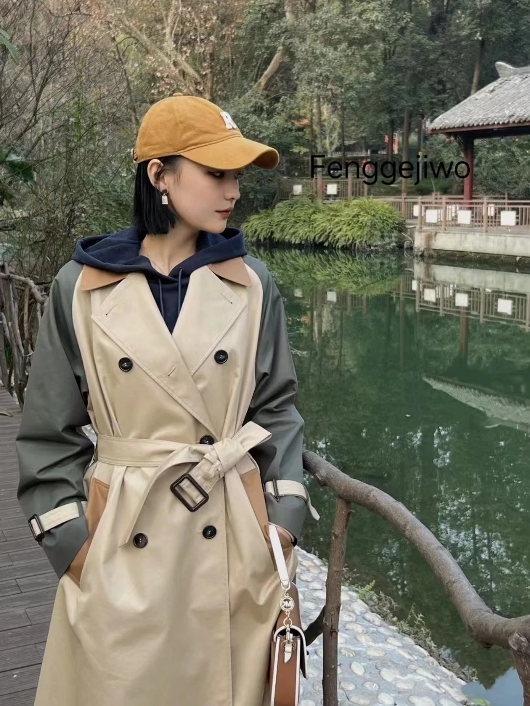 Женский тренч Fenggejiwo1