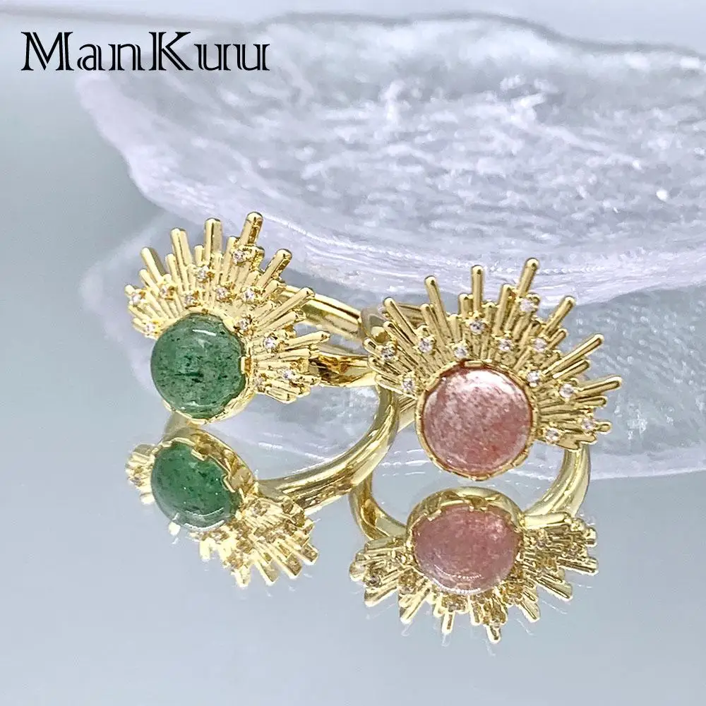 Mankuu модные украшения натуральный кристаллический камень аметист лабрадорит