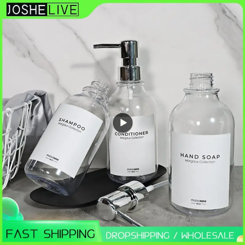 

1~5PCS 300/500ml Soap Dispenser for Bathroom Large Capacity Shampoo Shower Gel Bottles Refillable Lotion Liquid Storage