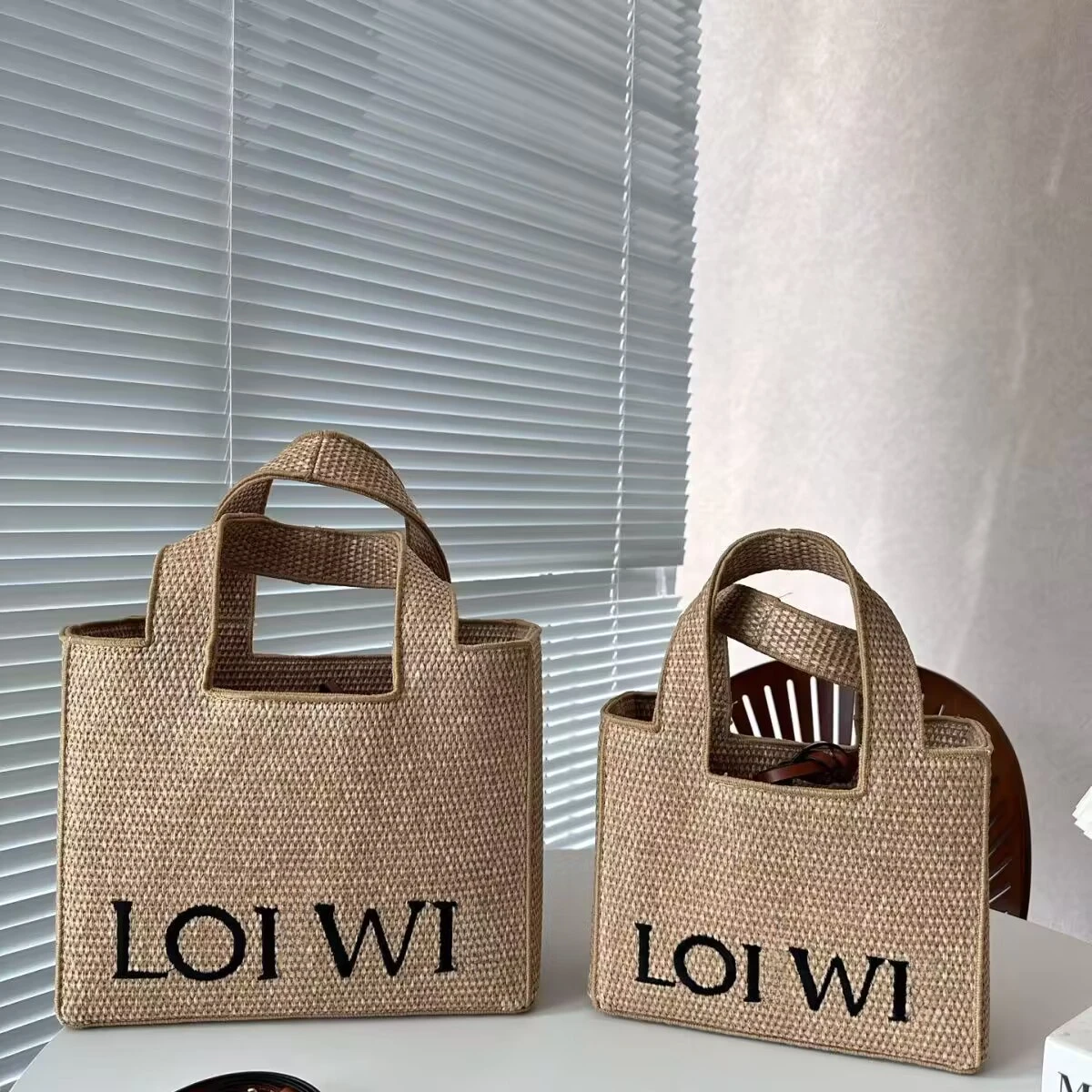 

2023 New Shoulder Bag for Women Embroidered Design Luxury Brand Straw Woven Handbags Shopping Tote Bag for Summer Beach Vacation