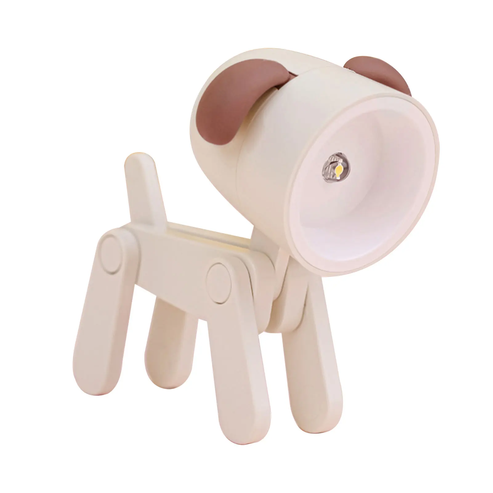

Home Decor Lamp Dog Elk Shape Battery Powered LED Night Light Phone Holder Desktop Office Cute Gifts Dorm Kids Bedroom Portable
