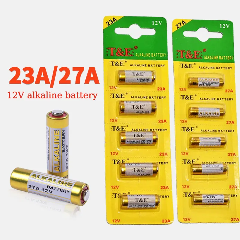 5 шт. 27A 23A12V Батарея A27 A23 27AE 27MN A2 K27A 23GA A23S E23A GP23A Щелочные батареи для дистанционного