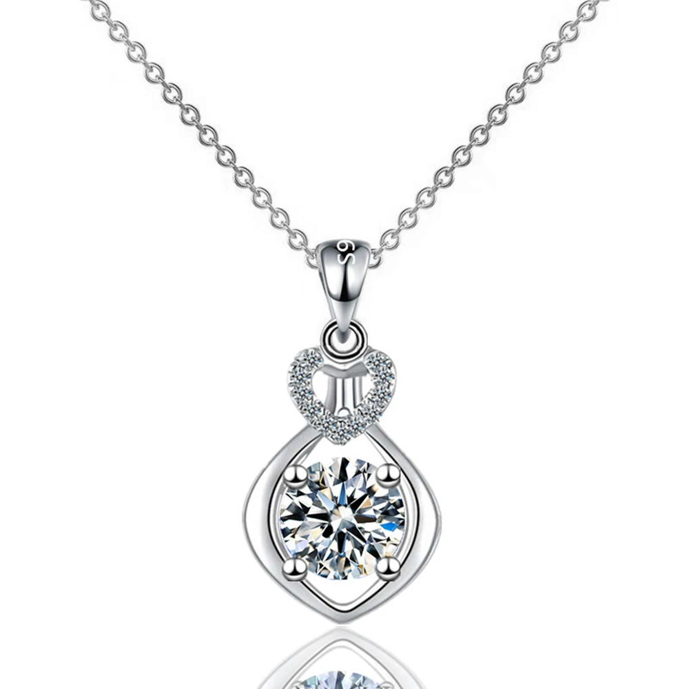 

Top Quality Silver Color Women Necklace Fashion Multicolor Zircon Necklaces For Women Wedding Party Jewelry Accessories Gifts