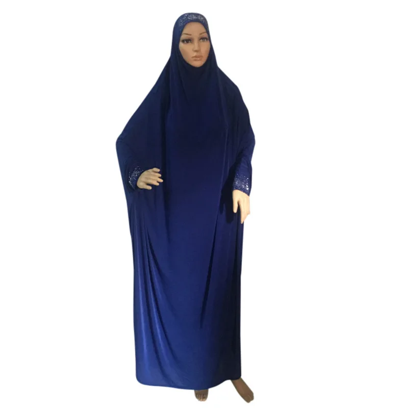 H098 Ramadan muslim abaya pray dress with sleeve long khimar kaftan Robe Arab Middle East Clothing  kaftan femme musulman