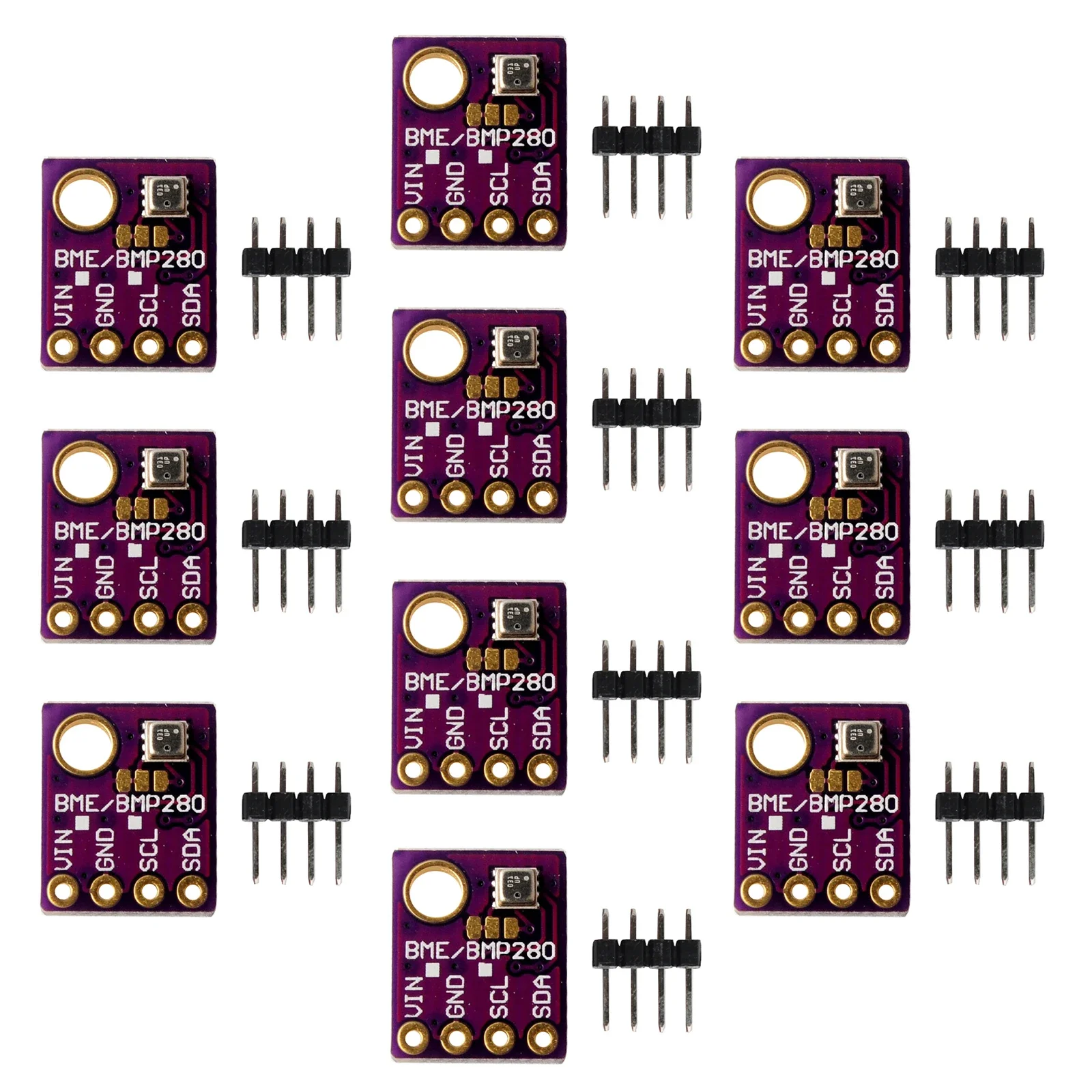 

Цифровой датчик температуры, влажности, барометрического давления, модуль датчика с интерфейсом I2C для Arduino (5 шт. в упаковке)