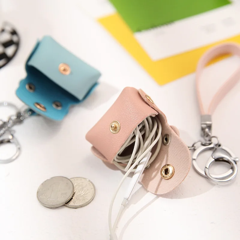 

Cute Coin Purses Women's Bags Mini Portable Storage Bag Girls Small Earphone Box Soft Leather Housekeeper Keychain Wallet Pouch