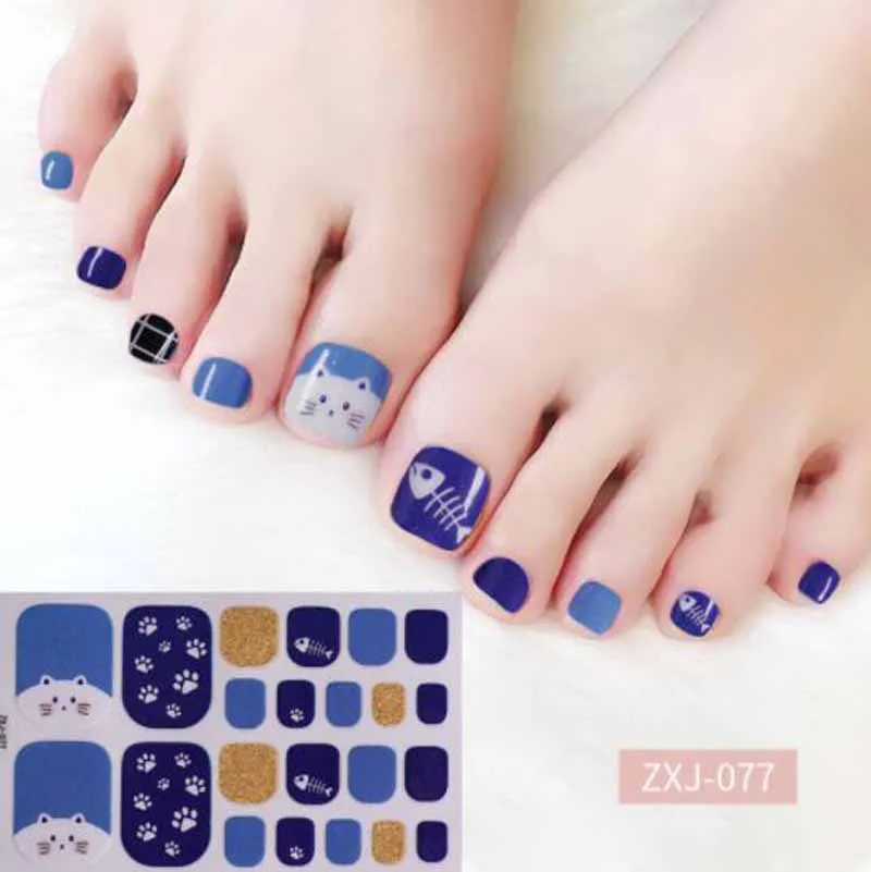 Наклейки для ногтей с полным покрытием водостойкие пляжные самоклеящиеся