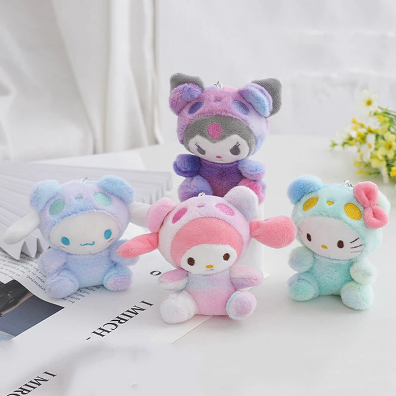 

Sanrio плюшевая игрушка аниме мультфильм Kuromi My Melody Cinnamoroll Hello Kitty Мягкая кукла кулон игрушки девочка Дети Рождественский подарок