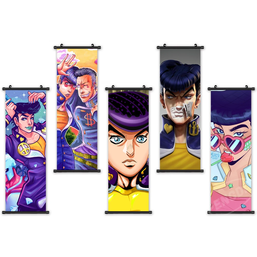 

Canvas Home Decoration Wall Artwork JoJo's Bizarre Adventure Painting Plastic Hanging Scrolls Print Modern Anime Picture Posters