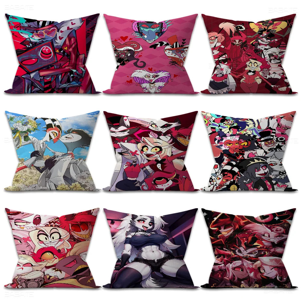 H-Hazbin H-Hotel Pillow Gift Home Office Decoration Bedroom Sofa Car Cushion Cover Case 45x45